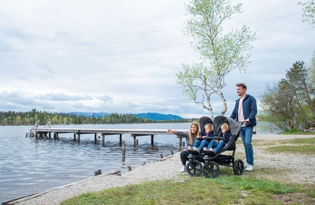 Wózek Bliźniaczy TFK Duo Sport Zielony / Pompowane