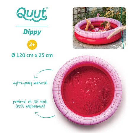 Quut Dmuchany basen duży Ø 120 cm Dippy Cherry