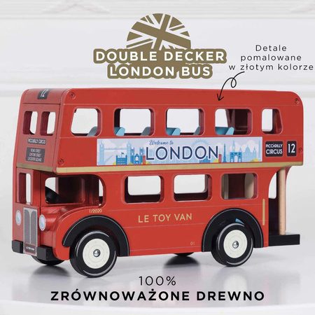 Le Toy Van Drewniany Piętrowy Autobus Londyn