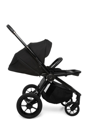 Muuvo Quick SE 2 Wózek Głęboko-Spacerowy Chromium Black + Cybex Aton B2 i-Size Fotelik Samochodowy 0-13kg + Baza One Volcano Black