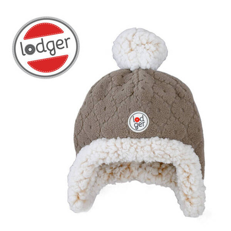 Lodger Fleece Dwuwarstwowa Zimowa Czapeczka z Polaru 0-3 msc Brązowa Buffalo