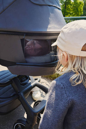 Easywalker Harvey 5 Premium Gondola Do Wózka z Osłonką Przeciwdeszczową Mineral Grey