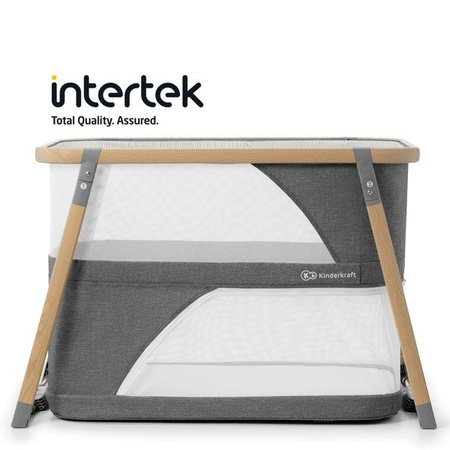 Kinderkraft Sofi Łóżeczko Turystyczne Z Funkcją Kojca 4w1 Grey