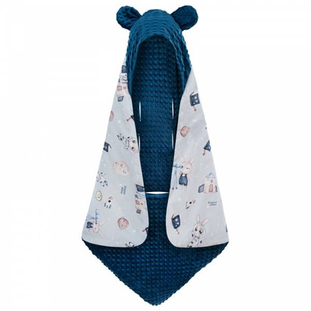 Bonjour Cherie Bawełniany Kocyk do Fotelika Samochodowego 90x90 cm Królik Astronom