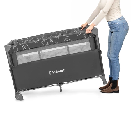 Kidnort Näste Łóżeczko Turystyczne Ciemny Szary