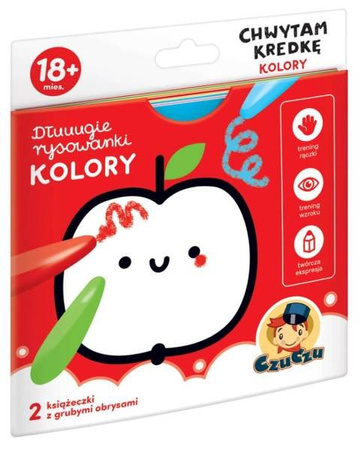 CzuCzu Dluuugie rysowanki. Kolory. Chwytam kredke 18+