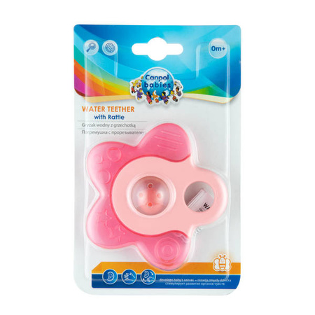 Canpol Babies Gryzak wodny z grzechotką Gwiazda Różowy