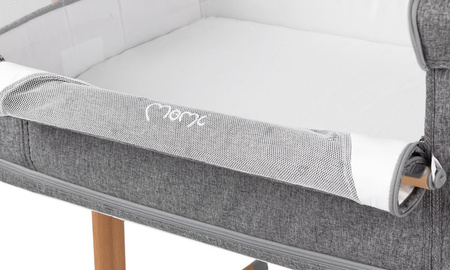 MoMi Smart Bed Łóżeczko Dostawne Kojec 4w1 Grey