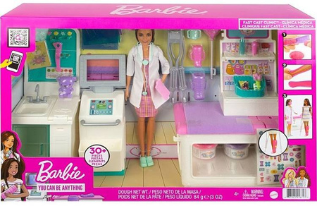 Barbie Lalka u Lekarza Zakładamy Gips GTN61