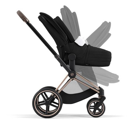 Cybex Priam 4.0 Wózek Głęboko-Spacerowy + Fotelik Samochodowy Cloud T 0-13kg Deep Black