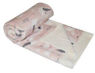 Kocyk Ple-25 Ple-25 Łabędzie Różowe/ecru