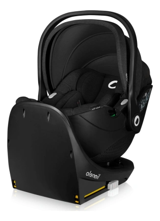 Lionelo Moxie i-Size z bazą Isofix - obrotowy fotelik samochodowy dla niemowląt 0-13 kg Black Carbon