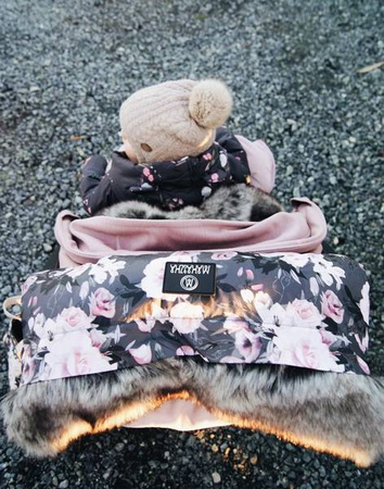 Makaszka Mufka Do Wózka Night Flowers