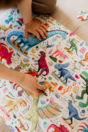 Mudpuppy Puzzle Potężne dinozaury 100 elementów 5+