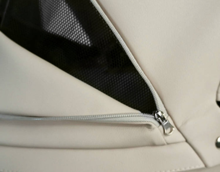 IBEBE iStop IS16 Wózek Głęboko-Spacerowy Z Elektronicznym Systemem Hamowania Eko Skóra Beige Stelaż Biały