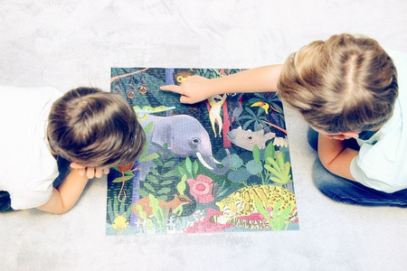 USZKODZONE OPAKOWANIE Mudpuppy Puzzle rodzinne świecące w ciemności Ocean 500 elementów 8+