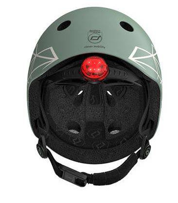 Scootandride Kask XXS-S Dla dzieci 1-5 Lat Green Lines