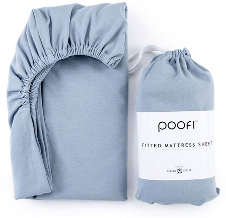 Poofi Prześcieradło Organic&Color 60x120 Dusty Blue PF 640