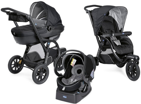 Chicco Trio Activ3 Wózek Wielofunkcyjny 3w1 Jet Black
