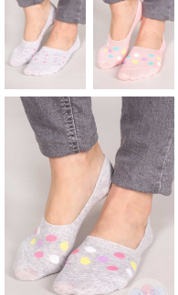 Yo! Skarpetki Dziewczęce Bawełniane W Kropki 3 Pak Rozmiar 31-34