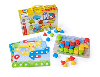 Miniland Tablica Edukacyjna / Puzzle Superpegs - 32 elementy