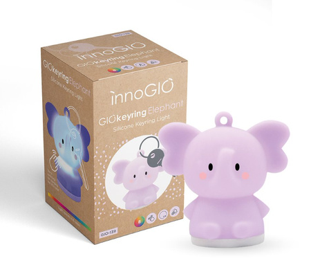 InnoGIO GIOkeyring Silikonowa Lampka z Breloczkiem Elephant
