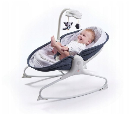 Tiny Love Wielofunkcyjny Leżaczek-Bujaczek z Funkcją Krzesełka 3w1 Denim