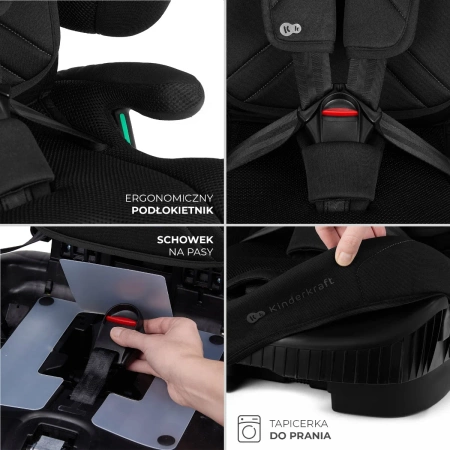 Kinderkraft FIX2GO Fotelik Samochodowy 9-36 kg Czarny