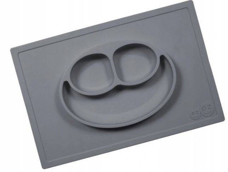 EZPZ Happy Mat Silikonowy Talerzyk z Podkładką 2w1 Szary