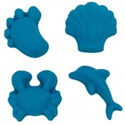 Funkit World Scrunch Silikonowe Foremki Do Piasku 4 szt. Petrol