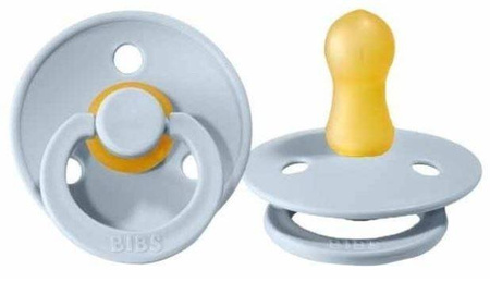 Bibs Smoczek Uspokajający Kauczukowy r. M 2-Pack IRON / BABY BLUE