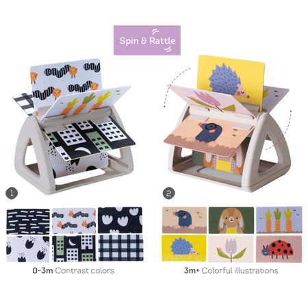 Taf Toys Obracająca się Książeczka Grzechocząca – Stymulacja Wzroku i Motoryki