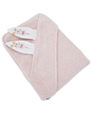 Eko Bawełniane Okrycie Kąpielowe Pudrowy Róż