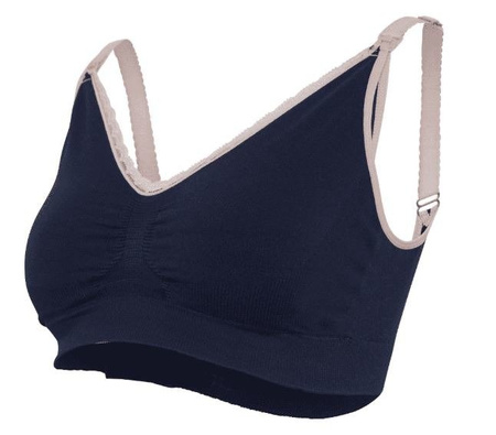 Carriwell Bezszwowy Biustonosz Do Karmienia Z Koronką S Box 3060 Niebieski