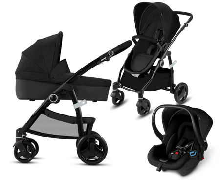 Cybex Cbx Leotie Pure + Shima zestaw 3w1 Wózek Głęboko-spacerowy + Fotelik Samochodowy 0-13kg Smoky Anthracite