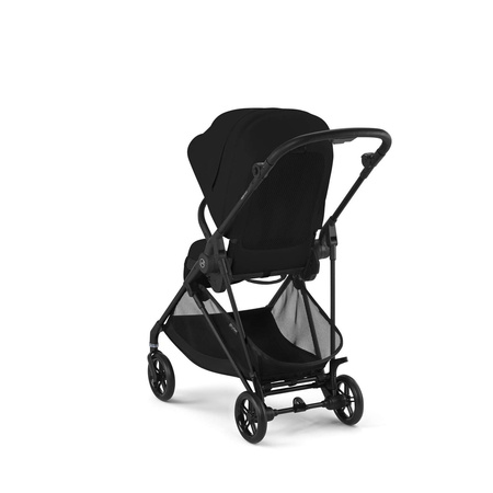 Cybex Melio Carbon Wózek Głęboko-Spacerowy Magic Black + Cybex Cloud G I - Size Fotelik Samochodowy Magic Black 0-13kg + Adaptery