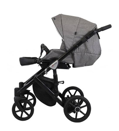 Kunert Mila Wózek Głęboko-Spacerowy 2w1 Pudrowy Róż Czarna Rama Koła Żelowe