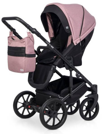 Riko Nuno Pro Wózek Głęboko-Spacerowy 2w1 z Miękką Gondolą Rose