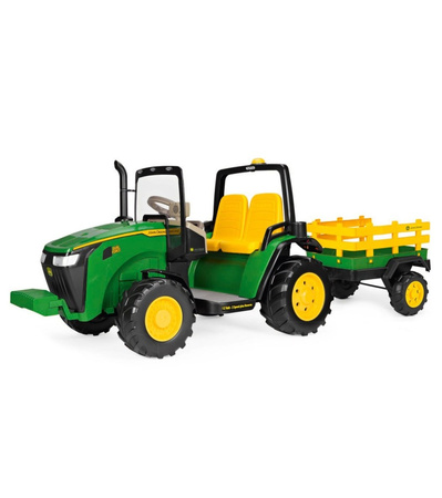 PegPerego John Deere Dual Force 12v Traktor z Przyczepą