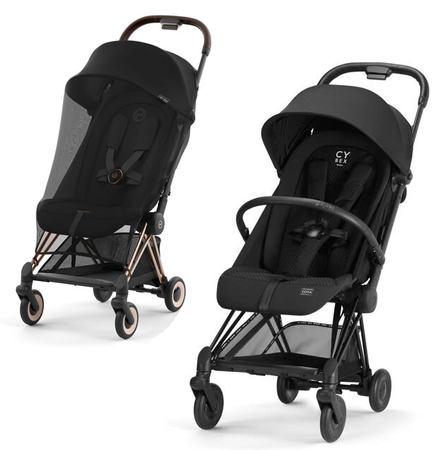 Cybex Coya Wózek Spacerowy Black + Cybex Coya Moskitiera Black