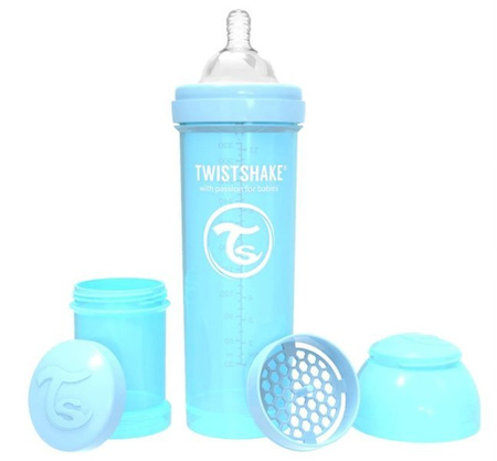 TwistShake Butelka Antylkolkowa 260 ml 2m+ Pastel Blue