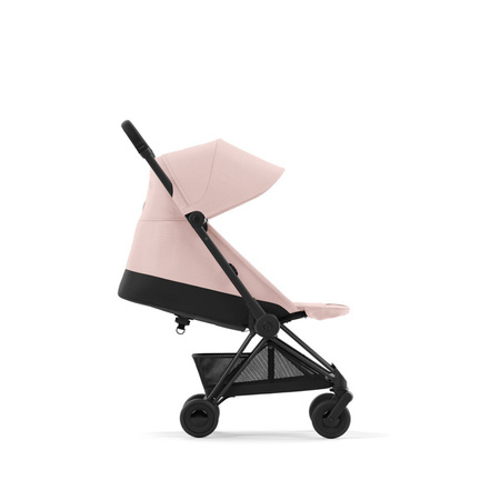 Cybex Coya Wózek Spacerowy Rama Matt Black Peach Pink + Cybex Coya Moskitiera Black