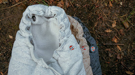 Lodger Wodoodporny Zimowy Śpiworek Do Wózka Szary Taslon Drizzle