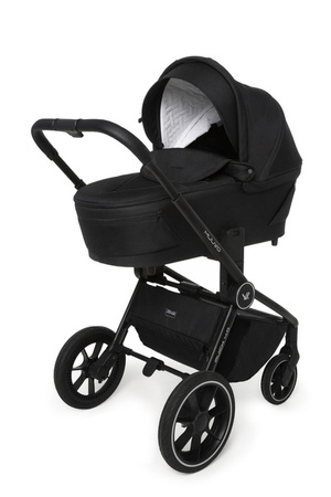 Muuvo Quick 4.0 Wózek Głęboko-Spacerowy Classic Black + Cybex Aton B2 i-Size Fotelik Samochodowy 0-13kg + Baza One Volcano Black