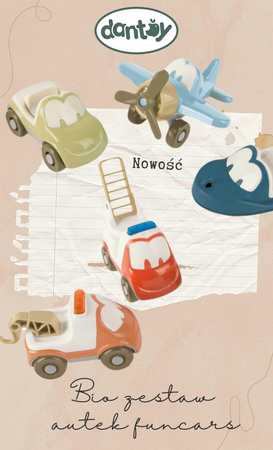 Dantoy BIO zestaw FUNCARS wesołe pojazdy 5 szt