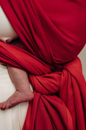 LennyLamb Chusta Do Noszenia Dzieci, Tkana Splotem Jodełkowym, Bawełna - Mała Jodełka Sedona - Rozmiar XS