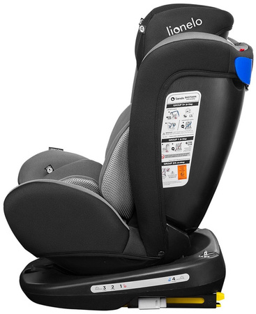 Lionelo Bastiaan 360° Fotelik Samochodowy 0-36kg Grey/Black