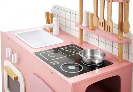 HyperMotion Drewniana Kuchnia Dla Dzieci + Akcesoria