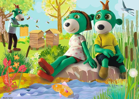 Trefl Puzzle 30 el. Trefliki nad stawem. Rodzina Treflików