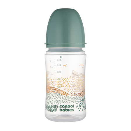 Canpol Babies EasyStart Butelka Antykolkowa 35/243_gre Mountains 240ml Zielona